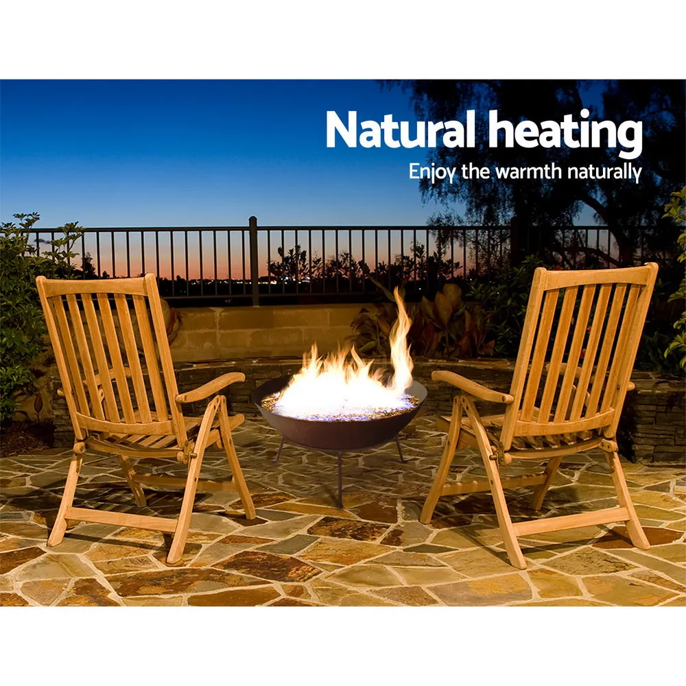 Classic Fire Pit (70cm) Steel Bowl - Oxidized Brown