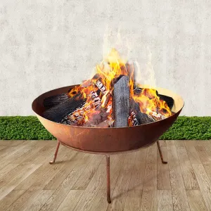 Classic Fire Pit (70cm) Steel Bowl - Oxidized Brown