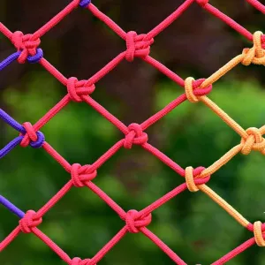 Climb Netting Climbing Net,Net Climbing for Kids Adult Pet Playground Tree Nylon Rope Play Giant Mesh Cargo Nets for Adults Outdoor Safe Protection Indoor  1 tie Rope (Size : 3X3M(10X10FT))