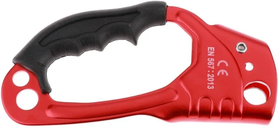 Climbing Ascender Tool for Mountaineering, Suitable for Men and Women, Red Right Hand, 22x8.6cm