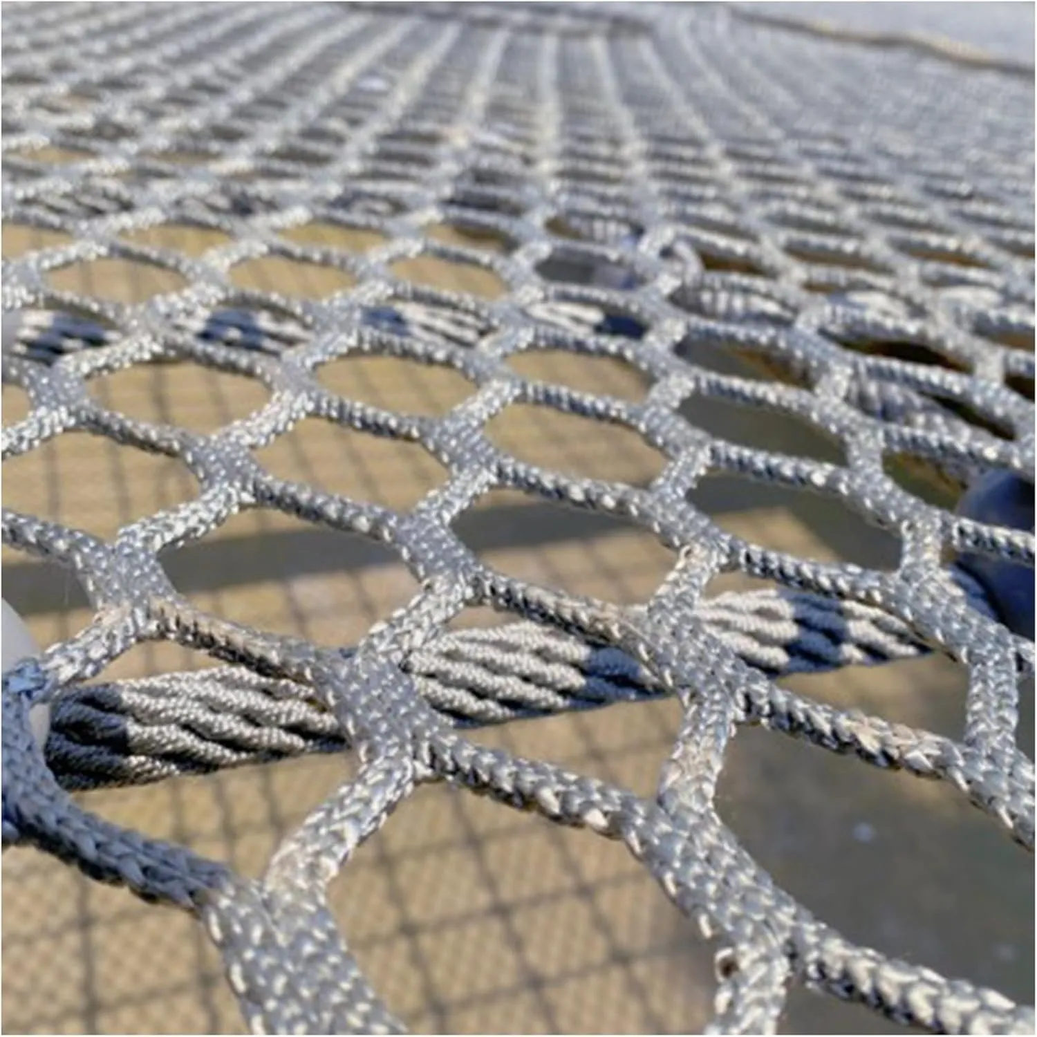 Climbing Cargo Net Color Changing 3mm/4.5cm Hexagonal Shape, Playground Safety Net Scenic Area Railing Protection Net Children Backyard Net,Tree House Accessories Outdoor Adventure,1MX9M(3.3X29