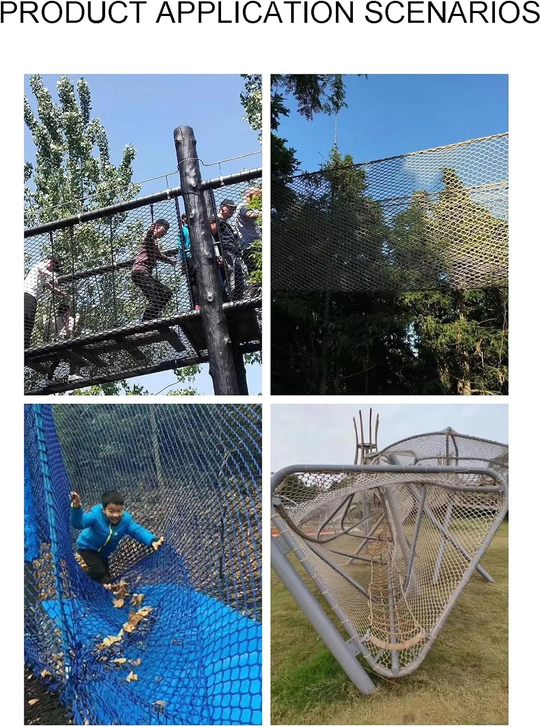 Climbing Cargo Net Color Changing 3mm/4.5cm Hexagonal Shape, Playground Safety Net Scenic Area Railing Protection Net Children Backyard Net,Tree House Accessories Outdoor Adventure,1MX9M(3.3X29