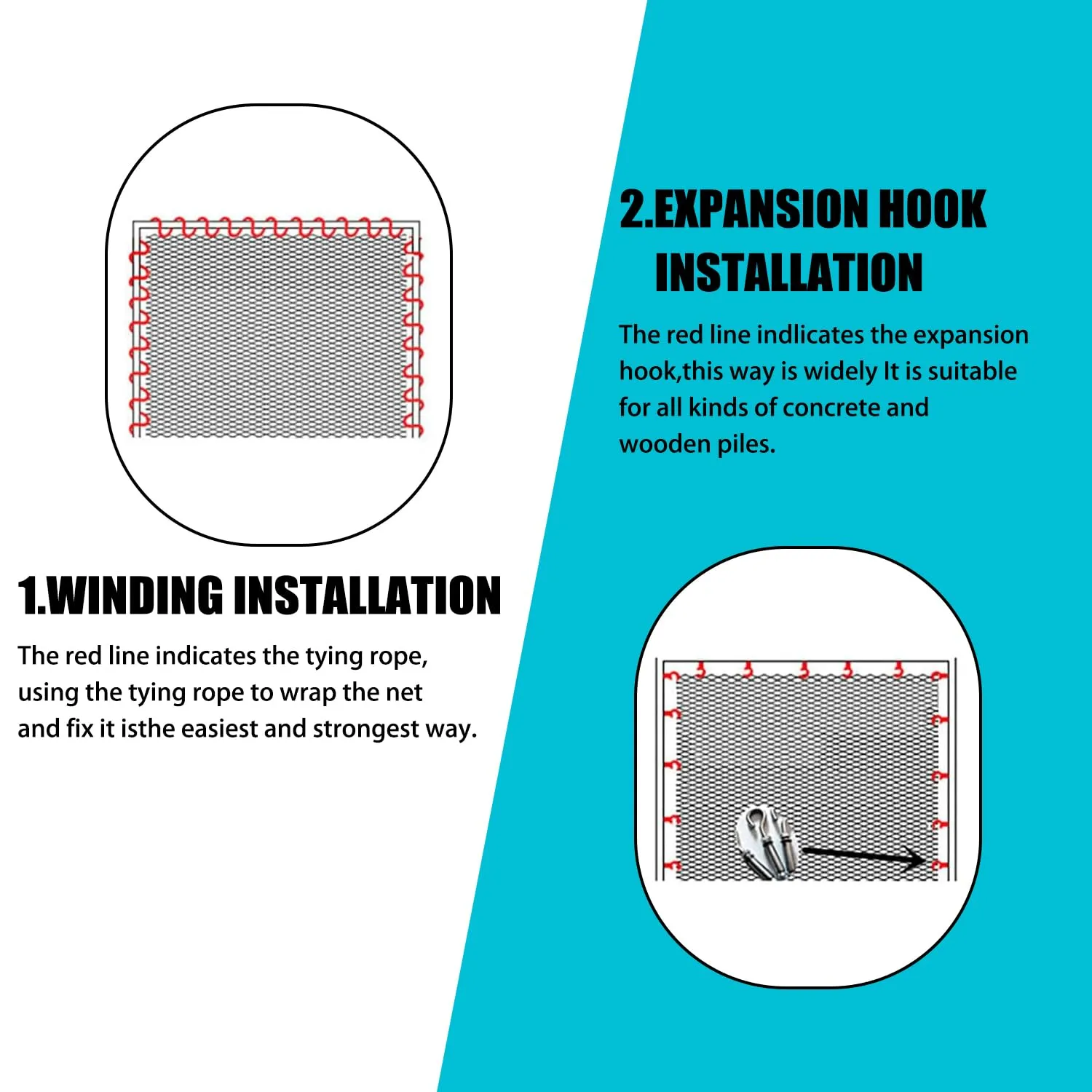 Climbing Cargo Net for Kids Outdoor Balcony Safety Net Rope Netting Playground Climbing Net Stairway Railing Safety Net for Children Pets Toys Knotless Polyester Sports Netting