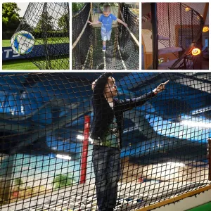 Climbing Cargo Net for Kids Outdoor Balcony Safety Net Rope Netting Playground Climbing Net Stairway Railing Safety Net for Children Pets Toys Knotless Polyester Sports Netting