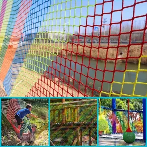 Climbing Cargo Net for Kids Outdoor Balcony Safety Net Rope Netting Playground Climbing Net Stairway Railing Safety Net for Children Pets Toys Knotless Polyester Sports Netting