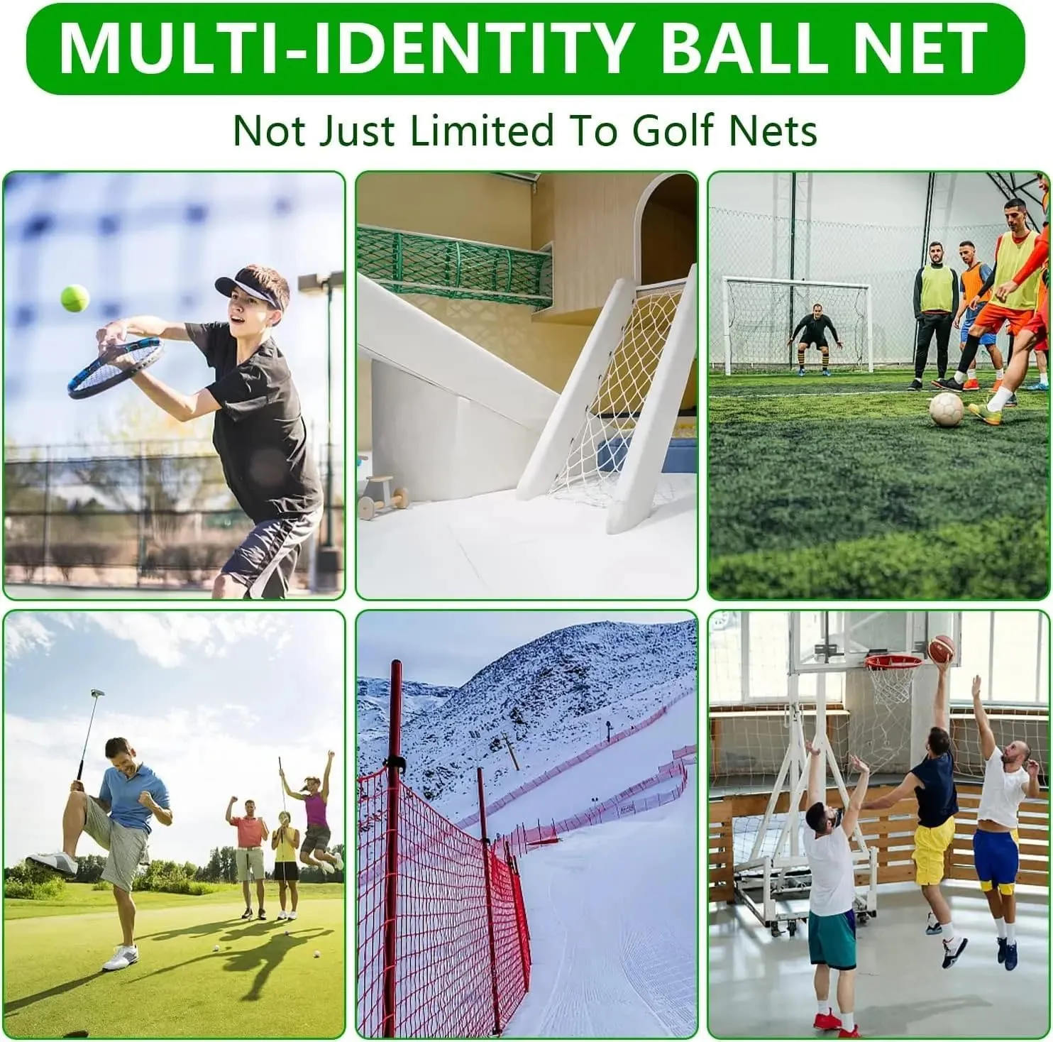 Climbing Cargo Net for Kids,Balcony Safety Net for Kids,Playground Stairway Railing Safety Netting for Children Pets Toys Knotless Polyester Sports Netting 3.3X16.6FT