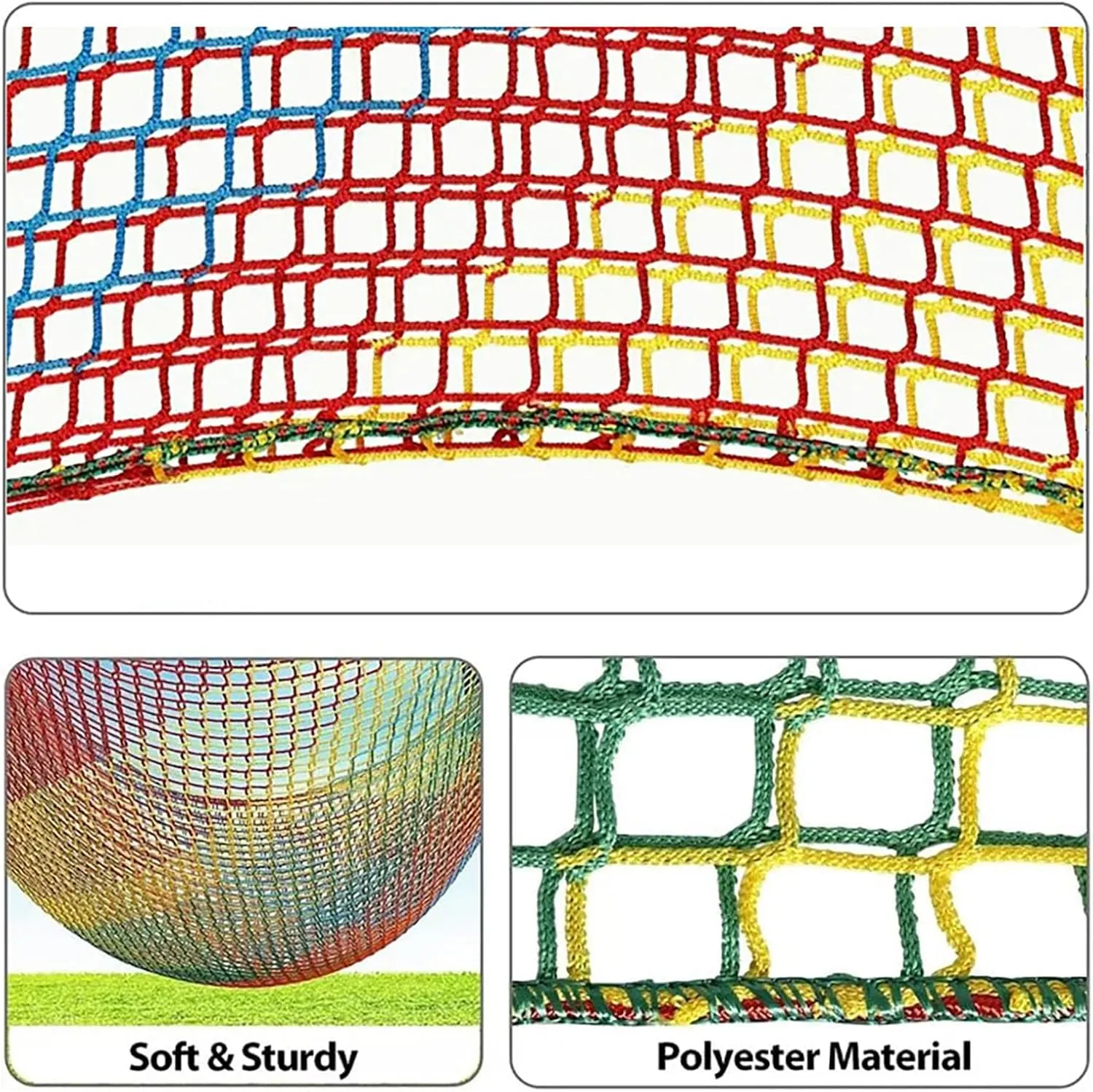 Climbing Cargo net, Polyester Double Layers Playground Safety Net, Backyard Climbing Net, for Treehouse Accessories; Jungle Gyms; Outdoor Equipment Set(Size:3x4)