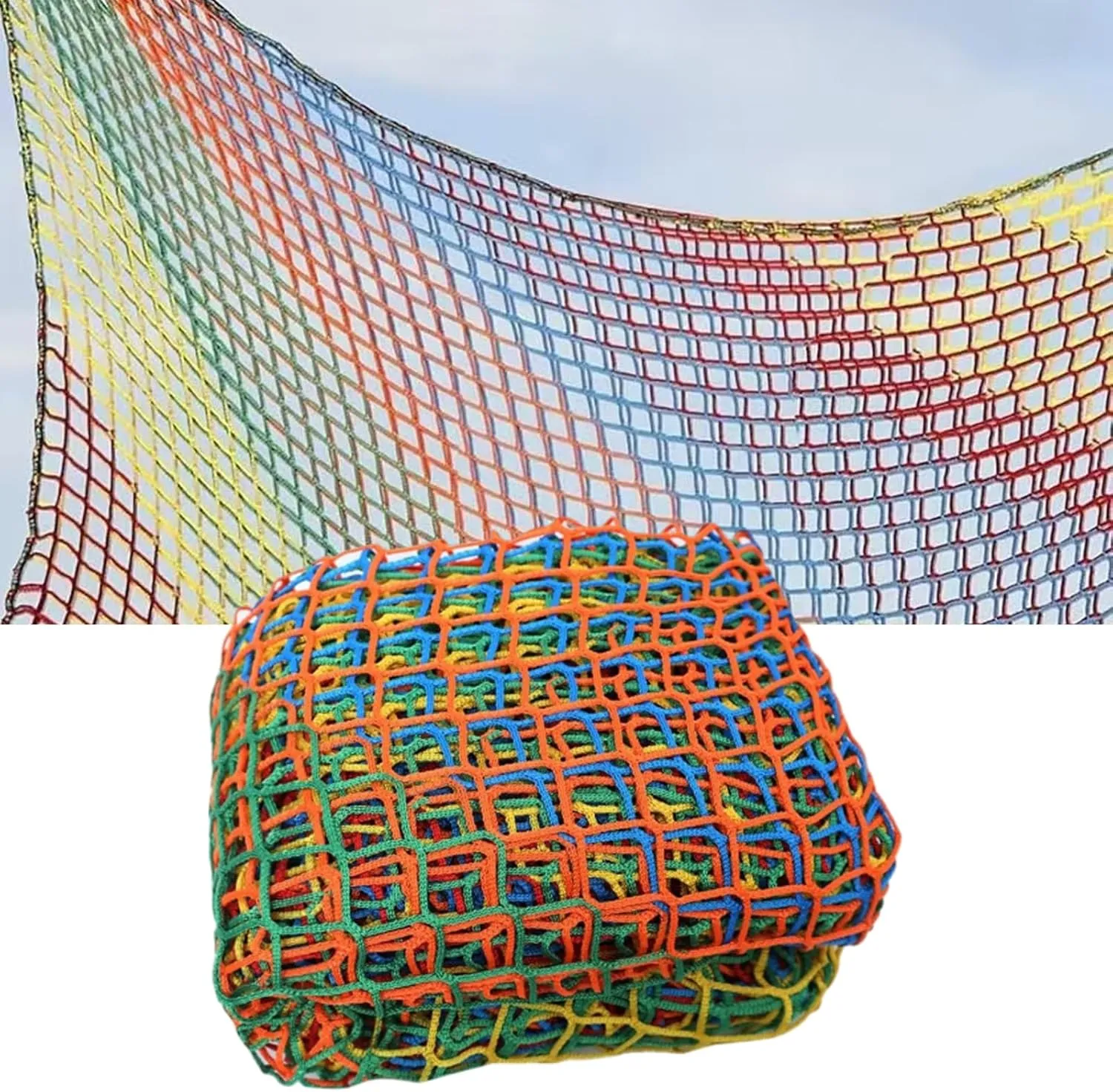 Climbing Cargo net, Polyester Double Layers Playground Safety Net, Backyard Climbing Net, for Treehouse Accessories; Jungle Gyms; Outdoor Equipment Set(Size:3x4)