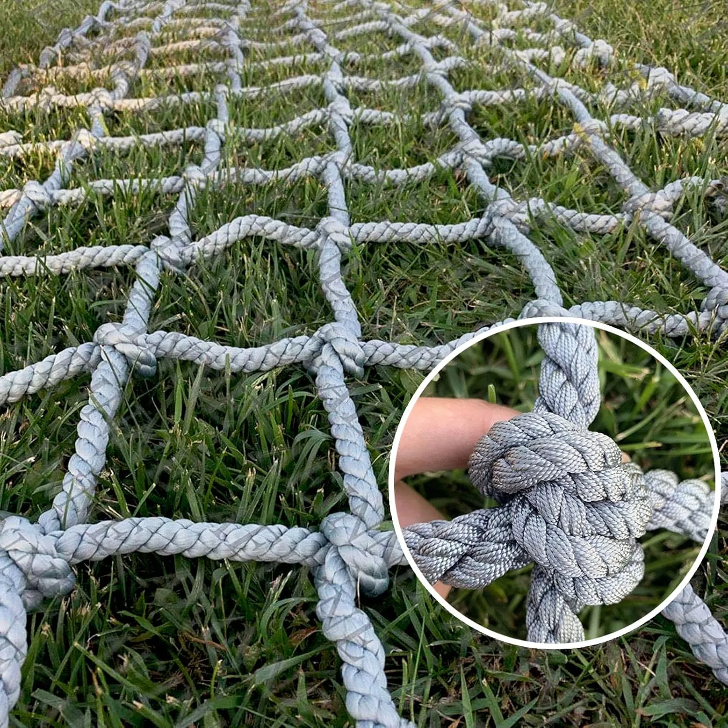 Climbing Cargo Net,Playground Climbing Net,Heavy Duty Climbing Net,Safety Protection Net,Rope Ladder,Swingset,Treehouse(Size:118 * 157.5 Inch)