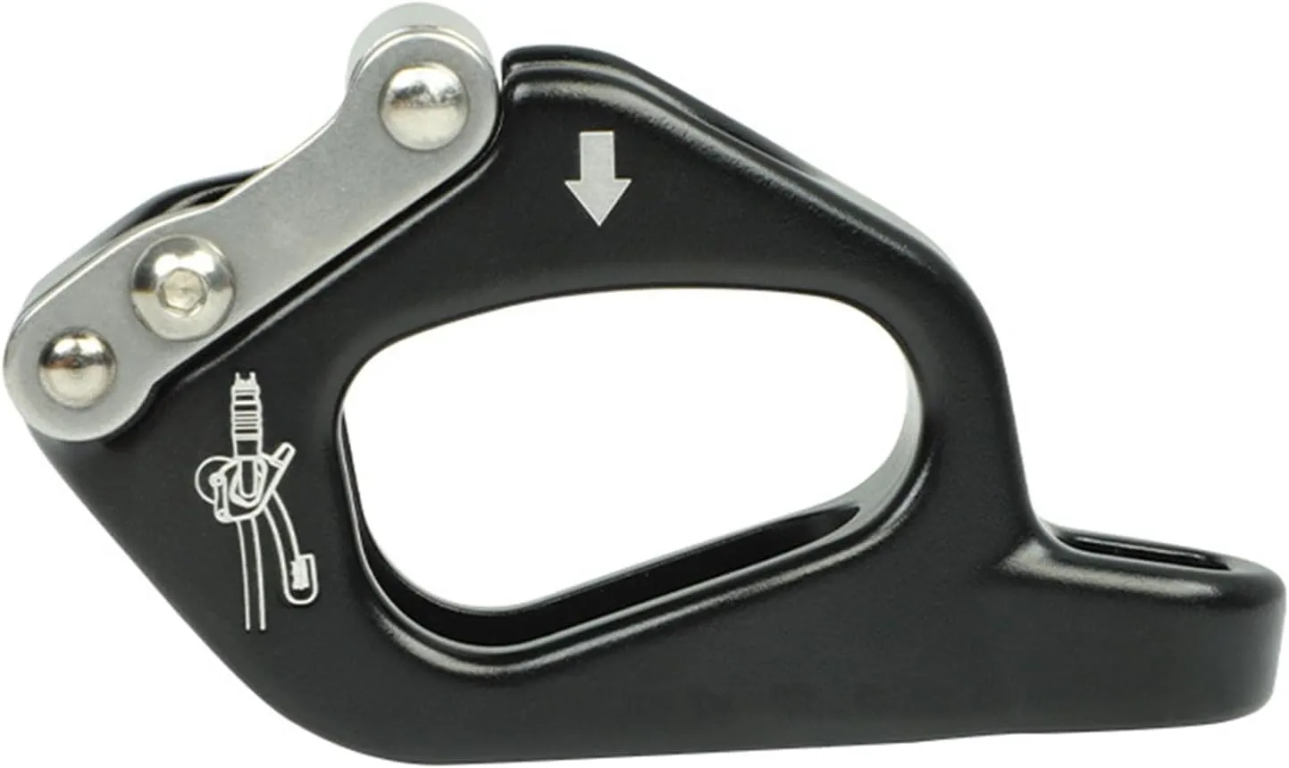 Climbing Descender，Professional Adjust Cowstail Positioning Lanyard Adjuster for Ascending Rock Climbing Mountaineering Tool