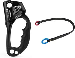 Climbing Hand Ascender Friction Saver Outdoor Mountaineering Tree Arborist Climbing Rappelling Equip Hand Ascender for 8-12MM Rope Left Right Hand Ascender