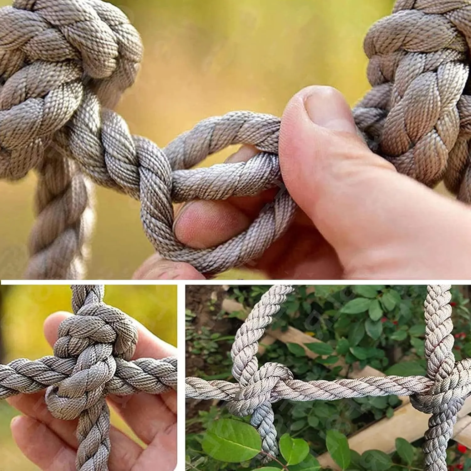 Climbing Net for Adult,Climbing Frame Net,Tree House Climbing Safety Net Rope Ladder,Stair Balcony Railing Protection Net Heavy Duty Climbing Cargo Net(Size:22.9FTx22.9FT)
