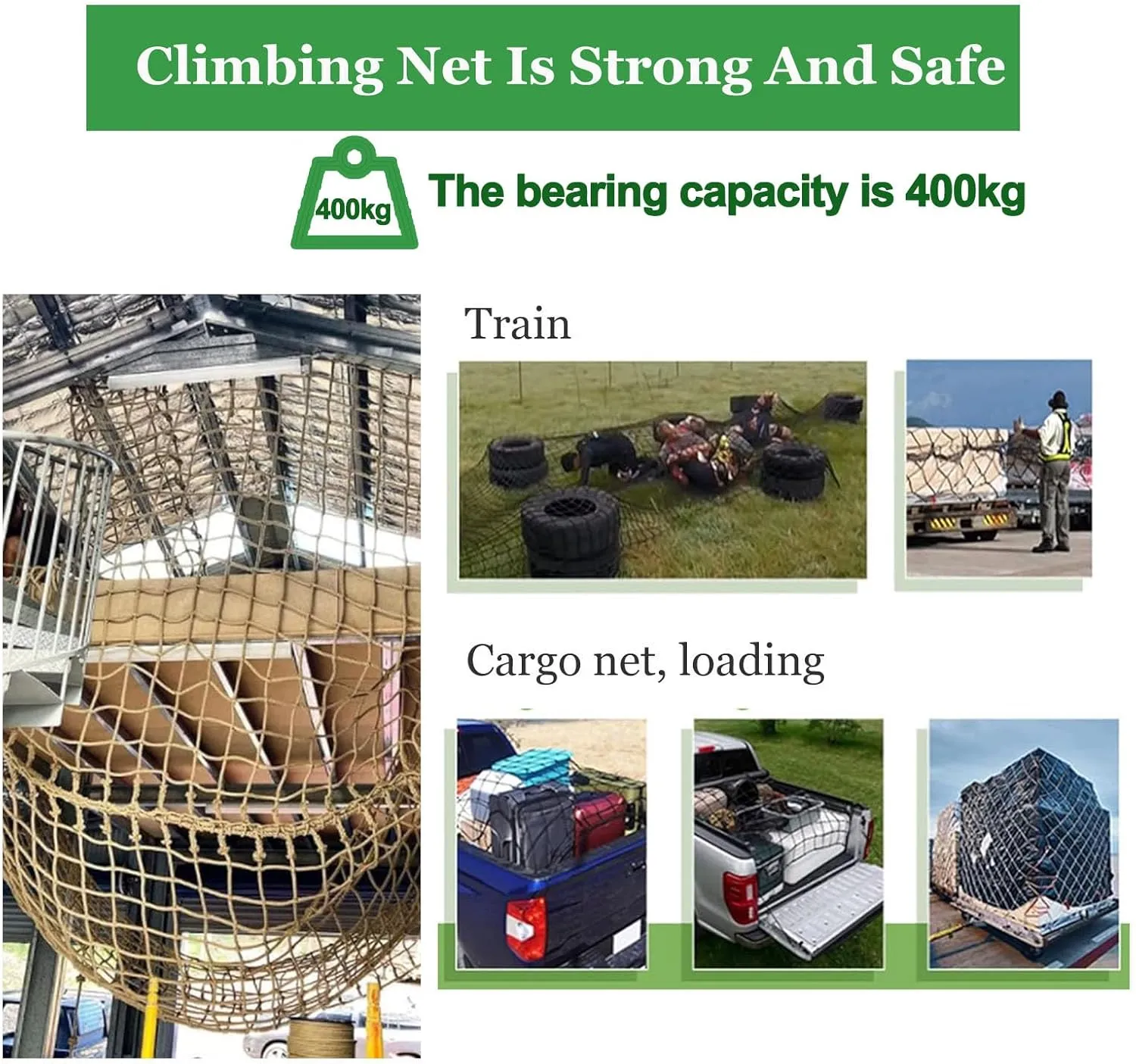 Climbing Net for Kids Adults Polyamide Heavy Duty Climbing Cargo Net Rope Ladder Playground Safety Net Outdoor Tree House Swing Hammock Stair Balcony Railing Protection Net,6.6x24.6ft
