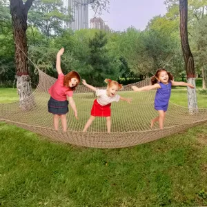 Climbing Net for Kids Double Layers Playground Safety Net Polyester Climbing Cargo Net Rope Bridge Nets for Treehouse Backyard Monkey Bars