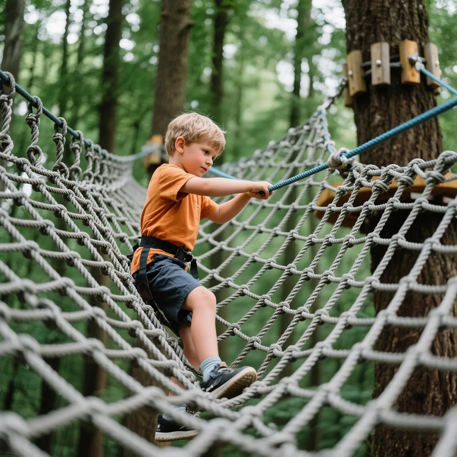 Climbing Net for Kids Outdoor Heavy Duty Climbing Cargo Net Playground Netting Tree Net Hammock Safety Rope Ladder for Inside, Outside, Backyard,1x5.5m(3.3x18ft)