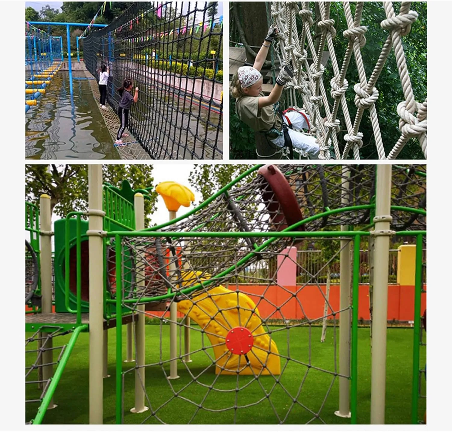 Climbing Net for Kids,Safety Protection Net for Indoor Outdoor Cargo Rope Ladder Truck Trailer Netting for Balcony Rock Climbing Wall Playhouse,118.11 * 275.59 inch