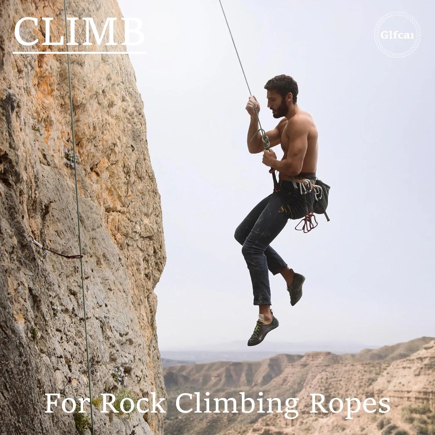Climbing Rope 1/2 in x 150 Ft Yellow Bull Rope Polyester Braided Arborist Rope 1/2 inch 48 Strands 150ft for Tree Pulling,Nautical Rigging Rope Swing