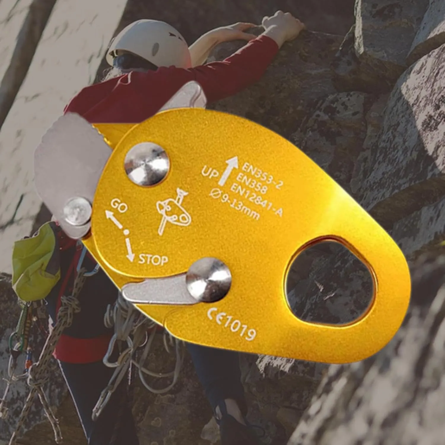 Climbing Rope Grab Falling Arrester Rope Gear Adjuster Protection for Tree Arborist Rocking Rappelling Outward Bound Training