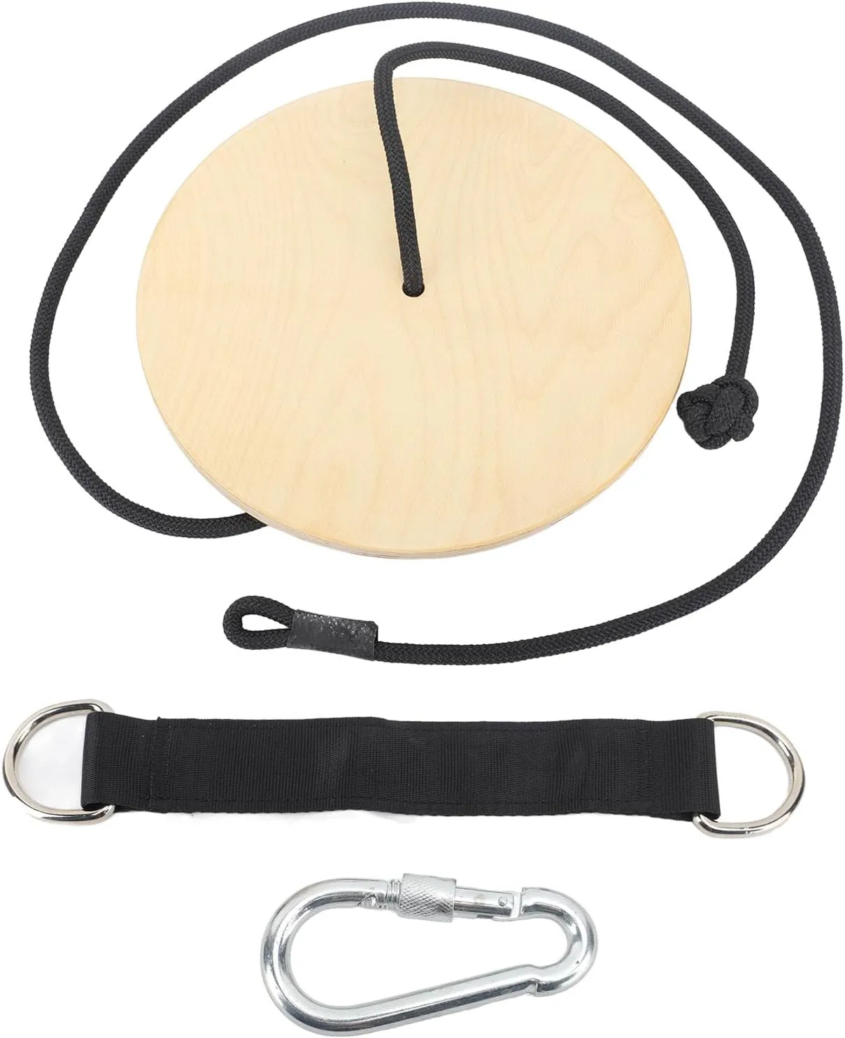 Climbing Rope Swings for Trees, Heavy Duty Plastic Disc Swing Seat, Tree Swing for Backyard Single Disc Rope Climbing Swing Seat with Hanging Strap and Snap Hooks