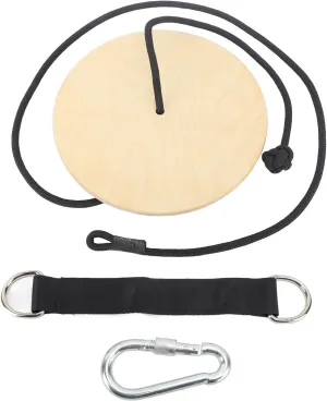 Climbing Rope Swings for Trees, Heavy Duty Plastic Disc Swing Seat, Tree Swing for Backyard Single Disc Rope Climbing Swing Seat with Hanging Strap and Snap Hooks
