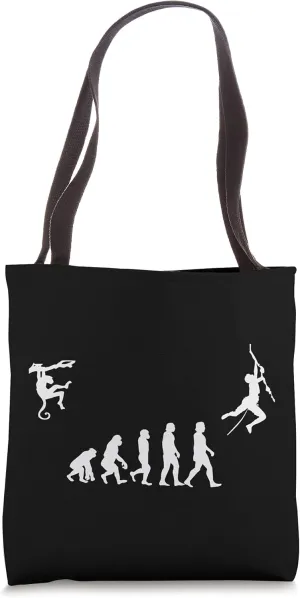 Climbing Shirt, Evolution of Climbing, Bouldering Tote Bag