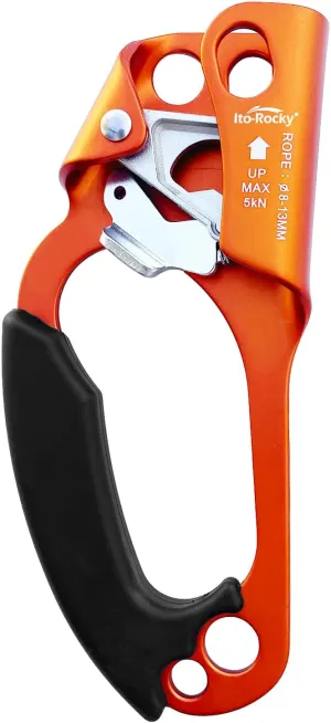 Climbing Stop Descender Rappelling Anti-Panic Belay Devices for 9-12mm Rope Rescue Equipment Hand Controls Desingned