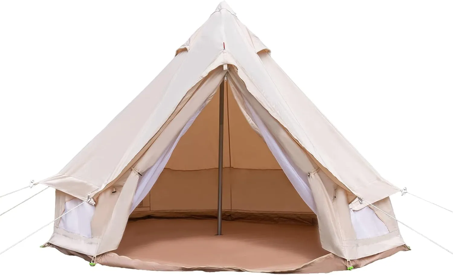 CNCEST Bell Tent,Polyester Cotton Bell Tent for 4 Season Family Camping with Carrying Bag,Waterproof Luxury Glamping Tent All Year Living,for Hunting,Camping,Hiking