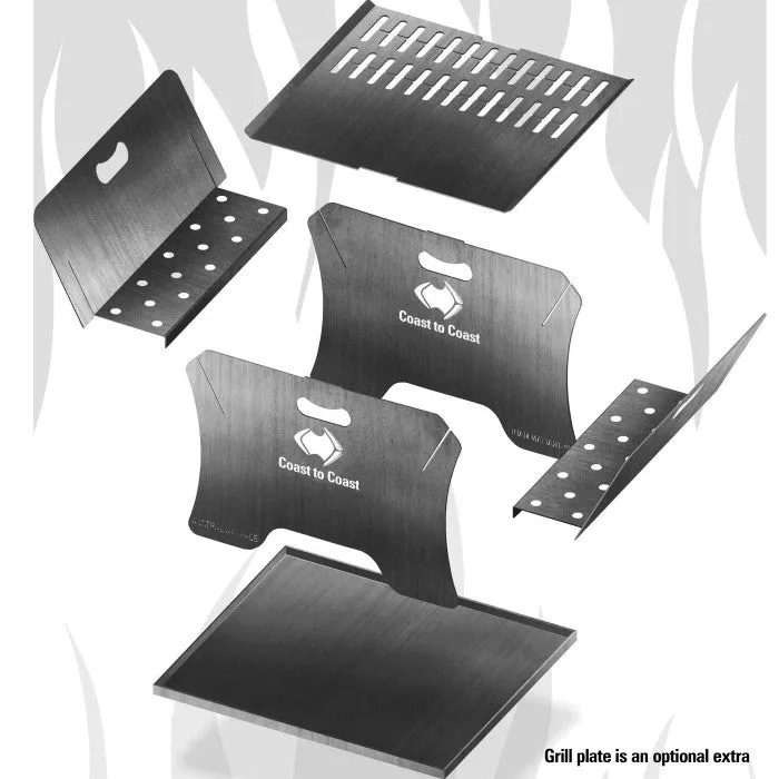 COAST STEEL Portable 400mm Firepit & Ember Tray Kit