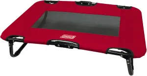 Coleman Elevated Folding Dog Cot, Medium, 20" x 30", Red