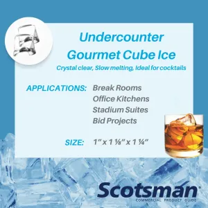 Commercial Undercounter Gourmet Cube Ice Maker by Scotsman