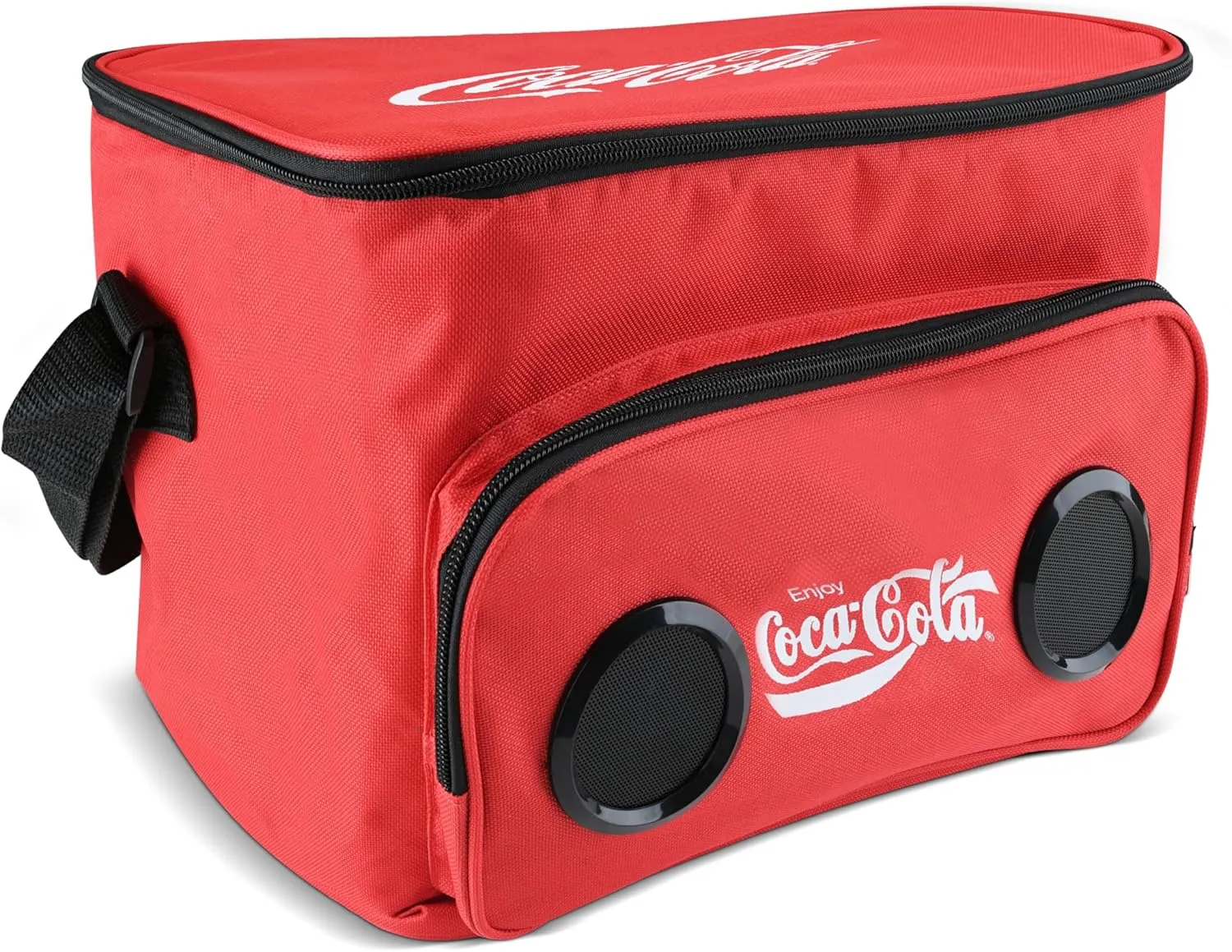 Cooler Bag with Built-in Bluetooth Stereo Speakers, Multi-Zipped Pockets, 24 Can Capacity, Adjustable Shoulder Strap, 12 Hours of Insulated Cooling and Freshness, for Camping, Fishing, Beach