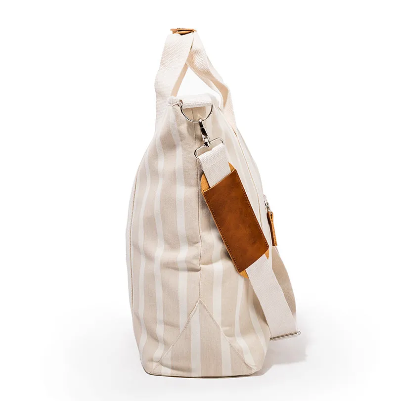 Cooler tote bag natural stripe 42 litres