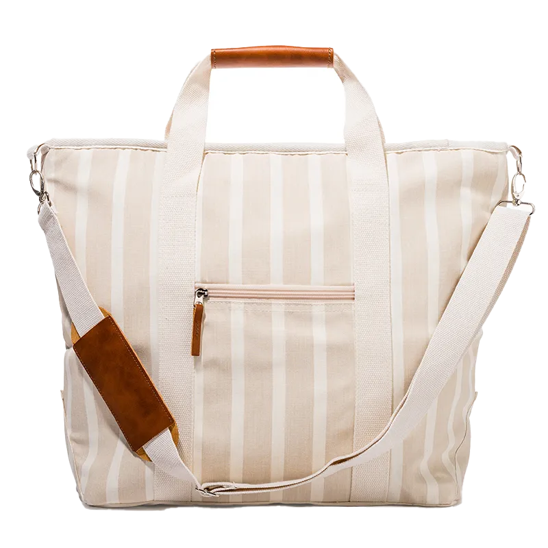 Cooler tote bag natural stripe 42 litres