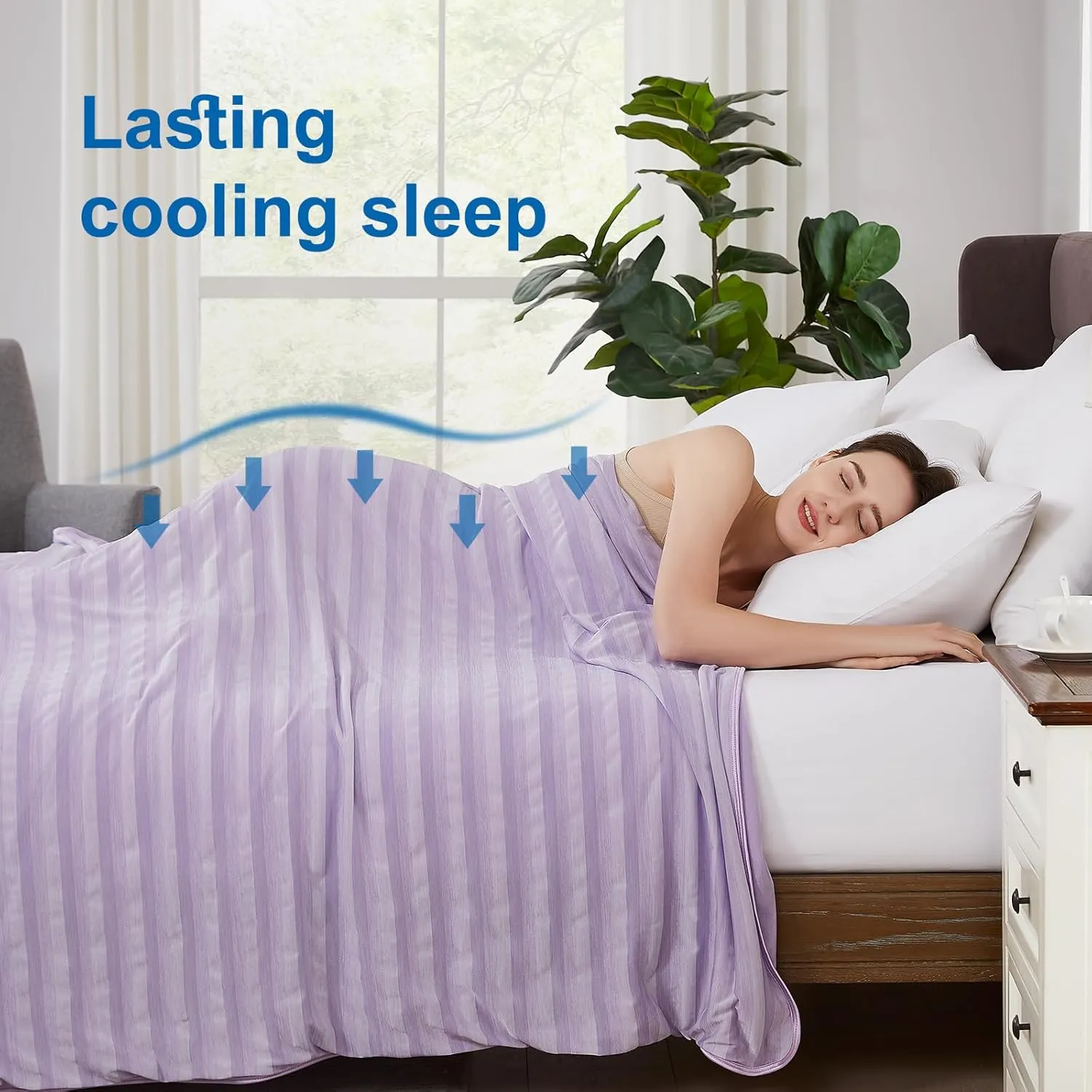 Cooling Blanket, 50"x70" Cooling Throw Bed Blankets for Hot Sleepers and Night Sweats, Arc-Chill Q-max>0.4 Light Weighted, Cold Breathable Summer Cool Blankets for Hot Weather