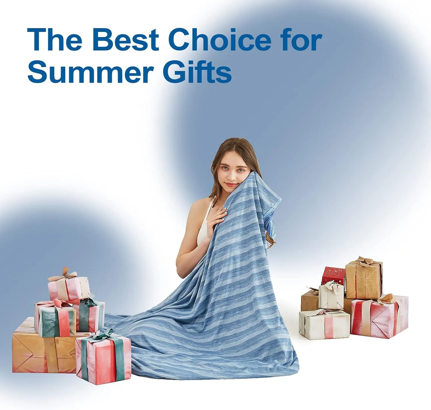 Cooling Blanket King, Arc-Chill Q-Max >0.5 Cool Fiber, Summer Cooling Throw Blanket for Hot Sleepers, Keeps Body Cool for Night Sweats, Soft Lightweight Sofa Couch Blankets for Kid Adults
