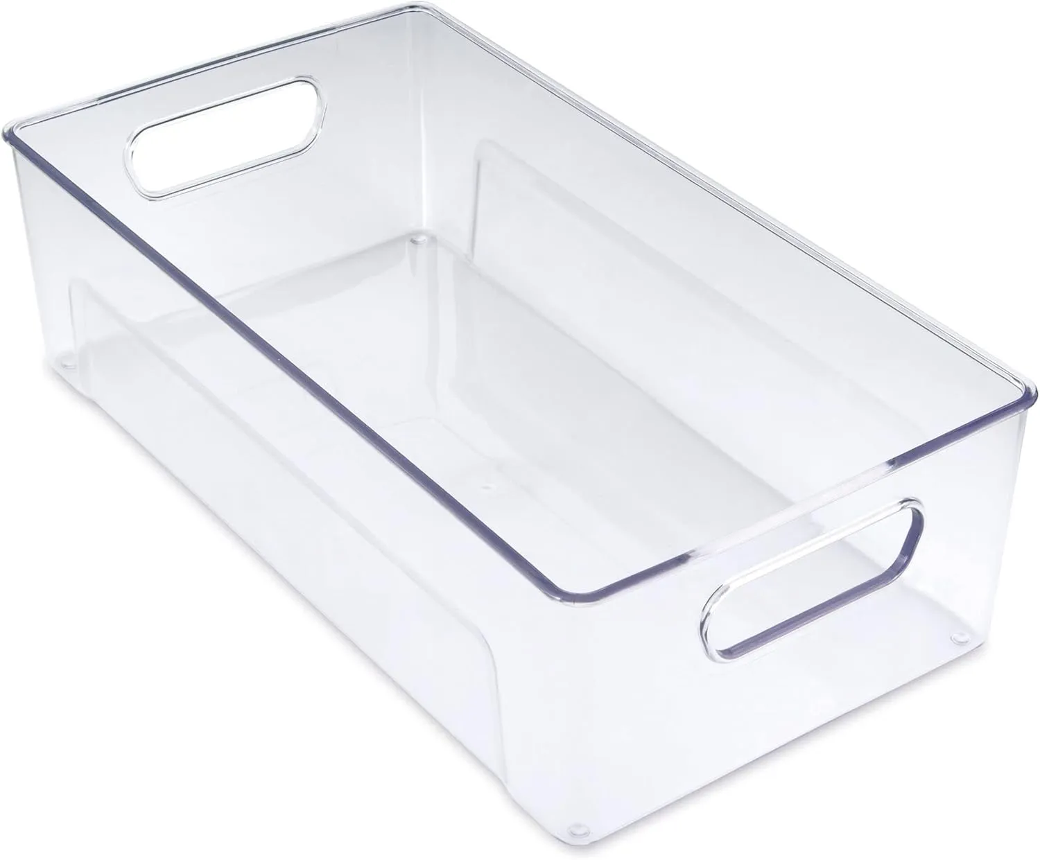Copco Clear Storage Bin, 13.9 x 7.4 x 4.05-Inch, for Kitchen, Fridge, Pantry, Laundry, and More