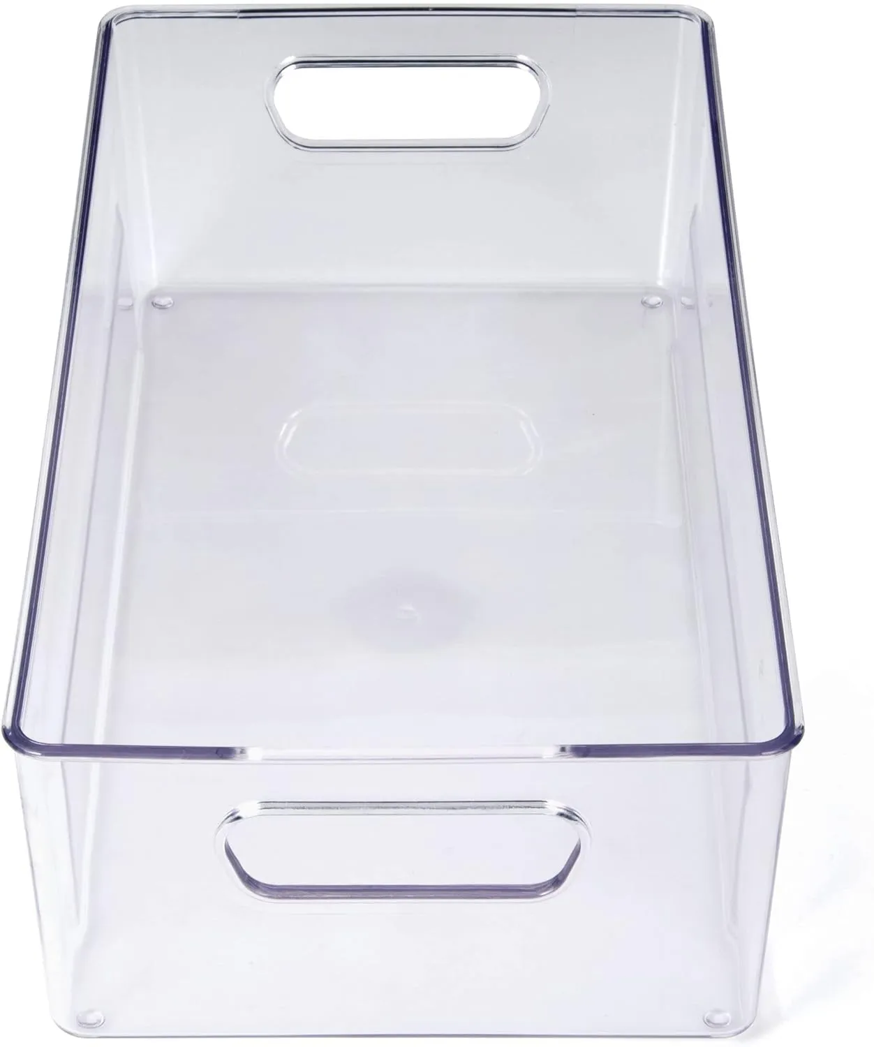 Copco Clear Storage Bin, 13.9 x 7.4 x 4.05-Inch, for Kitchen, Fridge, Pantry, Laundry, and More