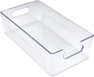 Copco Clear Storage Bin, 13.9 x 7.4 x 4.05-Inch, for Kitchen, Fridge, Pantry, Laundry, and More