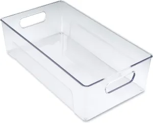 Copco Clear Storage Bin, 14.4 x 7.9 x 4.07-Inch, for Kitchen, Fridge, Pantry, Laundry, and More