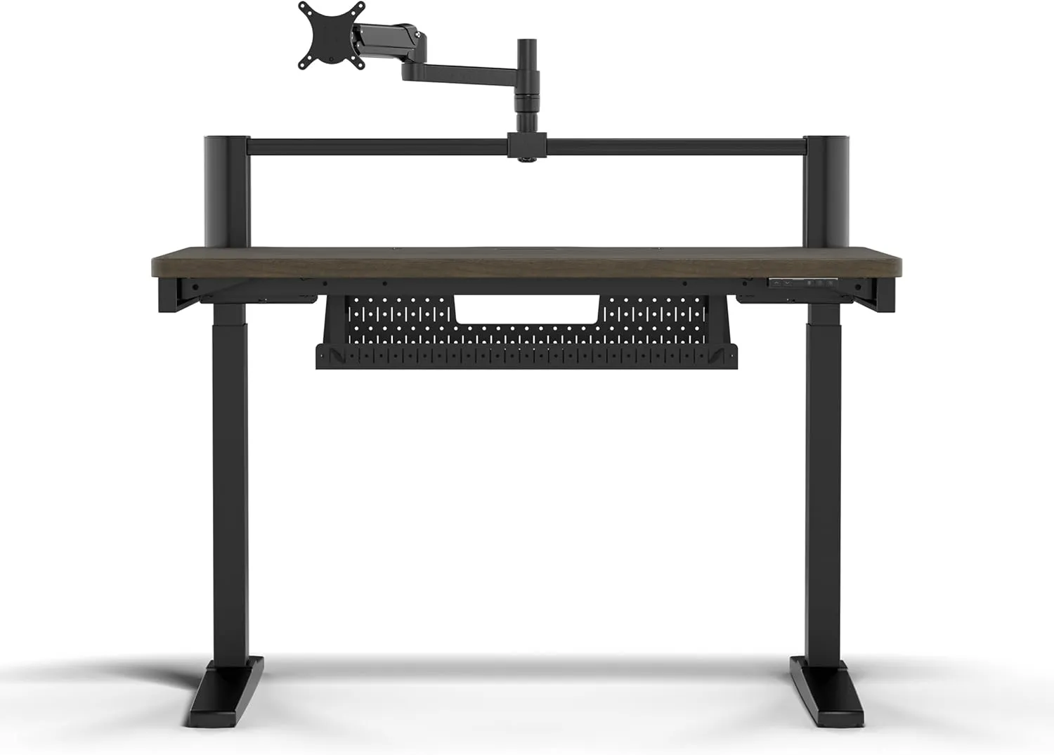 Corsair Platform:4 Elevate – 47 x 30 Inches, Adjustable Height, Electric Standing Computer Home Office Gaming Desk, Memory Presets, Cable Management, USB Ports, Monitor Arm Included –Dark Walnut Stain