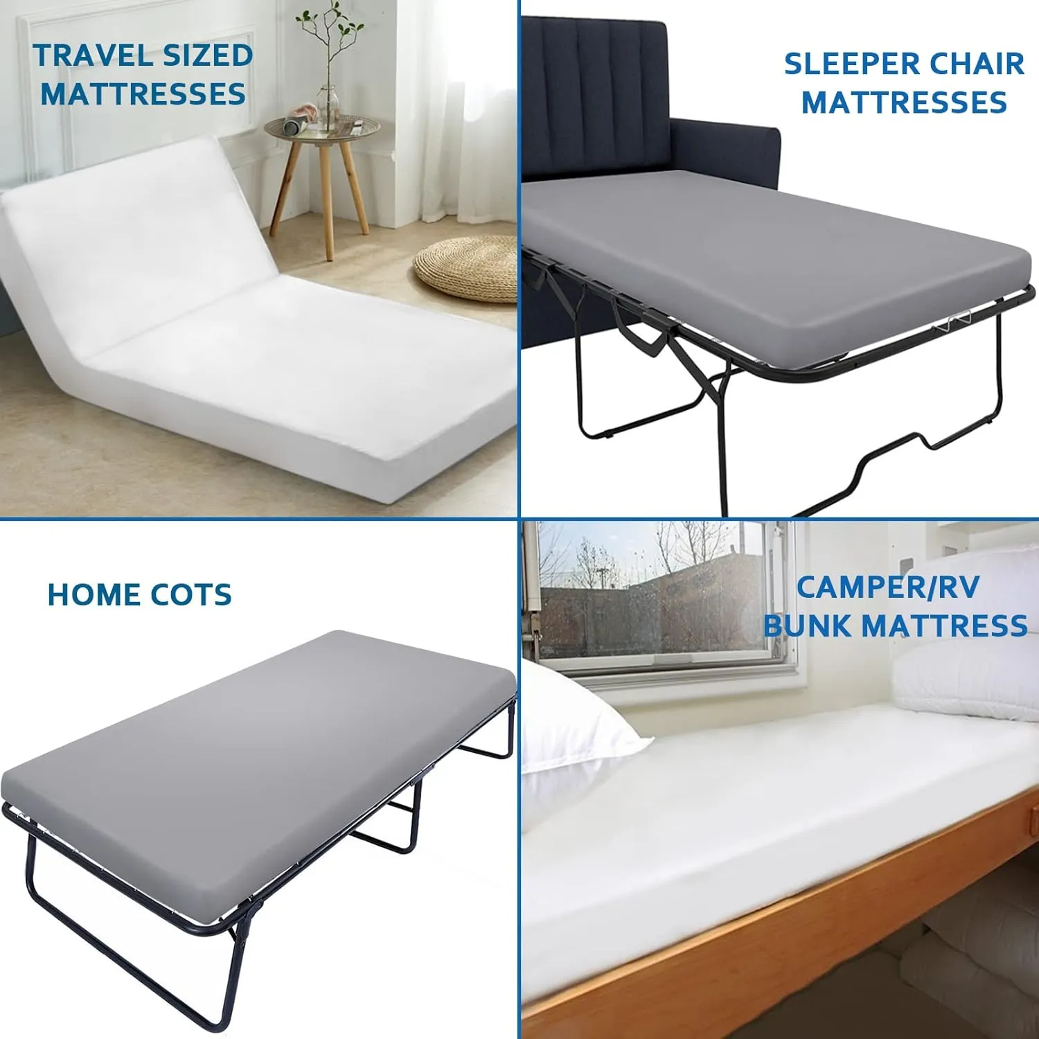 Cot Mattress Pad Protector Waterproof, Quilted Cot Size Mattress Cover 30" X 75" X 10" Fitted for Narrow Twin/Camp Bunk/Rvs Bunk/Guest Beds, Deep Pocket Mattress Topper, White (Cover Only)