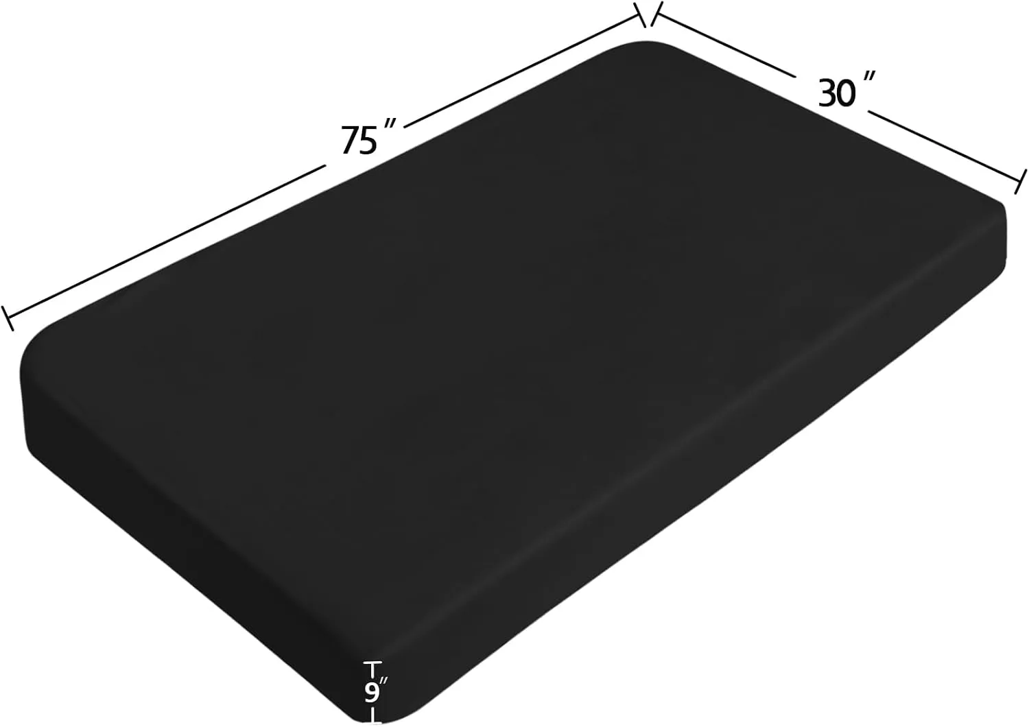 Cot Sheets 31" x 75", 2 Pack Cot Size Sheet Fitted with Narrow Twin/Camp Bunk/Rvs Bunk/Guest Beds/Army Cots/Trifold Mattress, Super Soft Breathable Microfiber Bed Cover, Bottom Sheet, Black