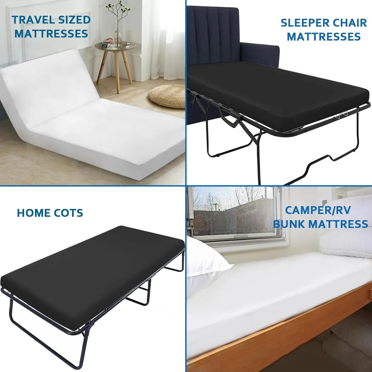Cot Sheets 31" x 75", 2 Pack Cot Size Sheet Fitted with Narrow Twin/Camp Bunk/Rvs Bunk/Guest Beds/Army Cots/Trifold Mattress, Super Soft Breathable Microfiber Bed Cover, Bottom Sheet, Black