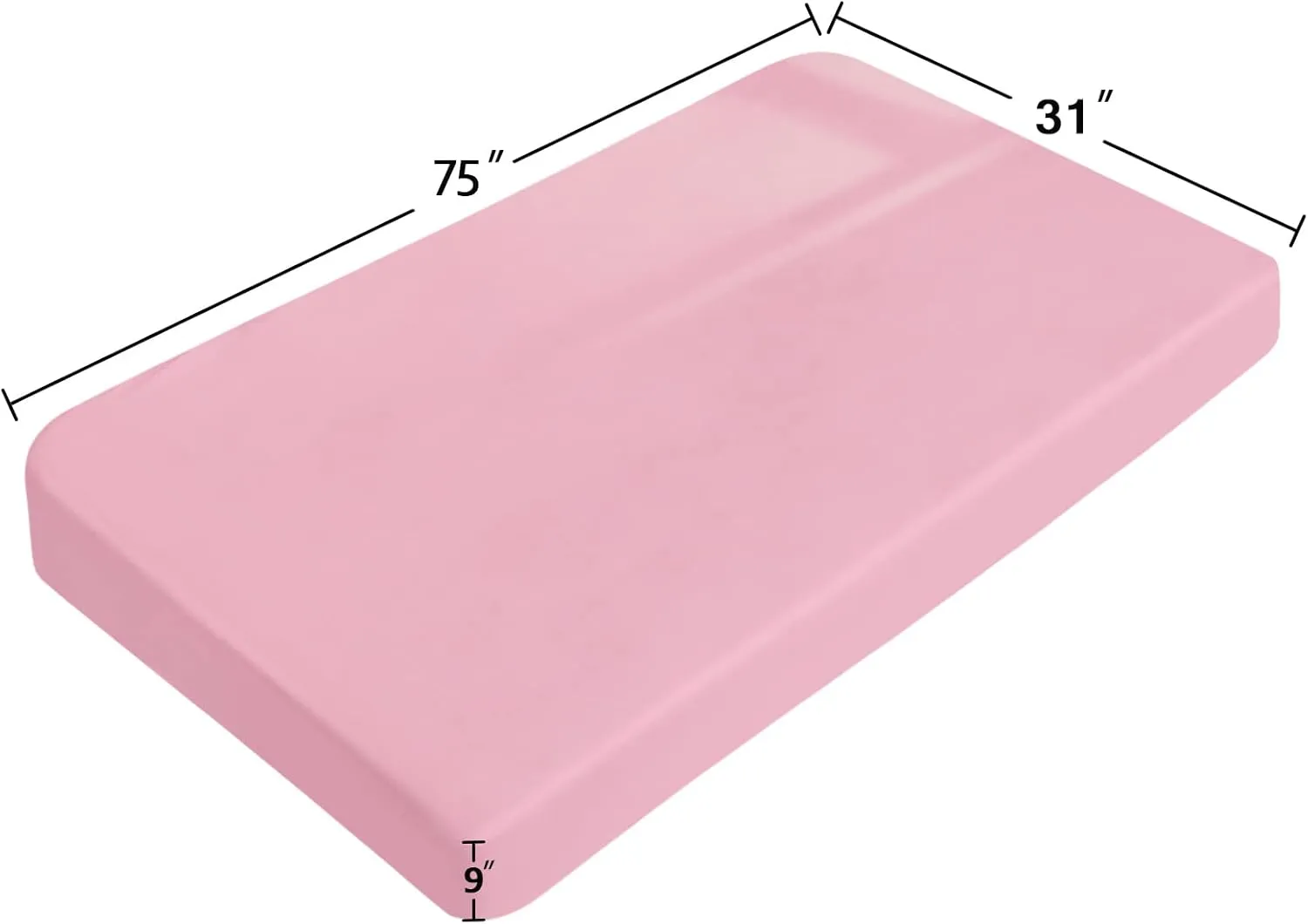Cot Sheets 31" x 75", 2 Pack Cot Size Sheet Fitted with Narrow Twin/Camp Bunk/Rvs Bunk/Guest Beds/Army Cots/Trifold Mattress, Super Soft Breathable Microfiber Bed Cover, Bottom Sheet, Pink