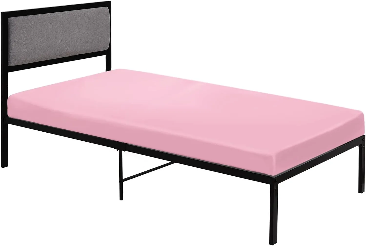 Cot Sheets 31" x 75", 2 Pack Cot Size Sheet Fitted with Narrow Twin/Camp Bunk/Rvs Bunk/Guest Beds/Army Cots/Trifold Mattress, Super Soft Breathable Microfiber Bed Cover, Bottom Sheet, Pink