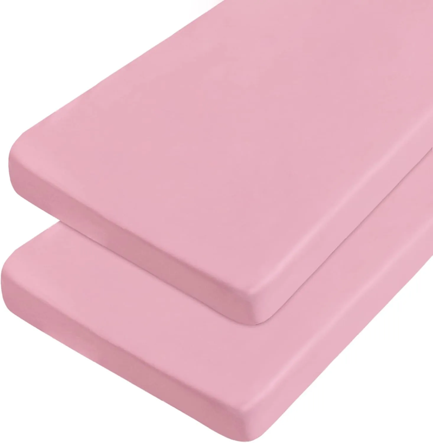 Cot Sheets 31" x 75", 2 Pack Cot Size Sheet Fitted with Narrow Twin/Camp Bunk/Rvs Bunk/Guest Beds/Army Cots/Trifold Mattress, Super Soft Breathable Microfiber Bed Cover, Bottom Sheet, Pink