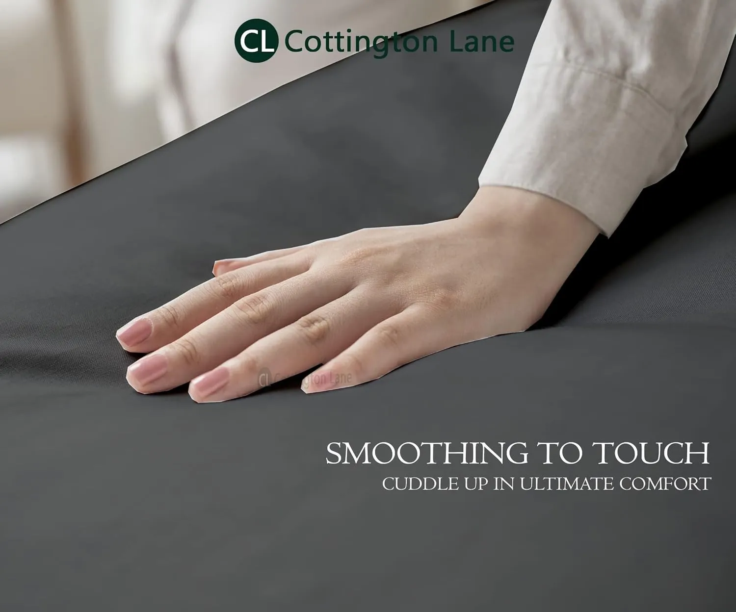 Cottington Lane 4 Piece Cot Sheets Set 30" X 75" with 8 Inch Deep Pocket Dark Grey Solid, 100% Egyptian Cotton Cot Sheets, Perfect for Narrow Twin, Camp Bunk,Trifold Mattress, Guest Bed Replacement