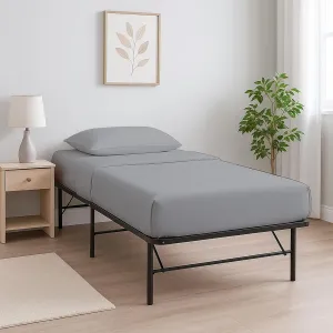 Cottington Lane 4 Piece Cot Sheets Set 30" X 75" with 8 Inch Deep Pocket Light Grey Solid, 100% Egyptian Cotton Cot Sheets, Perfect for Narrow Twin, Camp Bunk,Trifold Mattress, Guest Bed Replacement