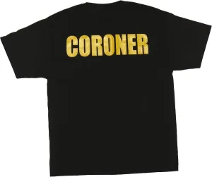 County Coroner T-Shirt - Large Our Day Begins When Your Day Ends Black