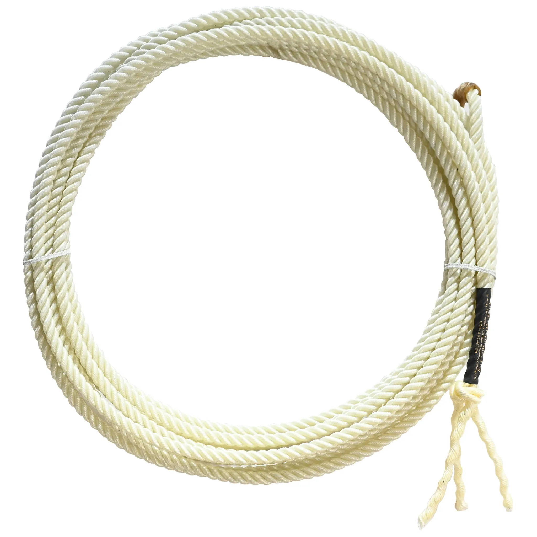 Cowboy Cordage 3-Strand White Uoza Black Label Calf Rope